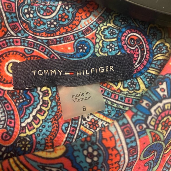 NWOT TOMMY HILFIGER PAISLEY-PRINT SCUBA SHEATH DRESS size 8 style aoss3z2a - Picture 4 of 9